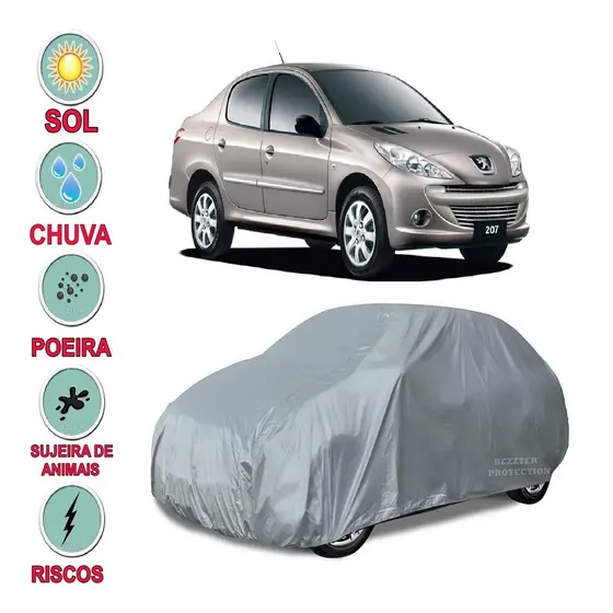 Capa cobrir carro Peugeot 207 Sedan 100% Impermeável Proteção Total Bezzter