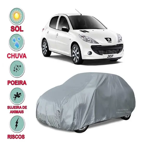 Capa cobrir carro Peugeot 207 100% Impermeável Proteção Total Bezzter