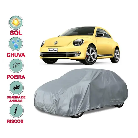 Capa cobrir carro Volkswagen Novo Fusca 100% Impermeável Proteção Total Bezzter