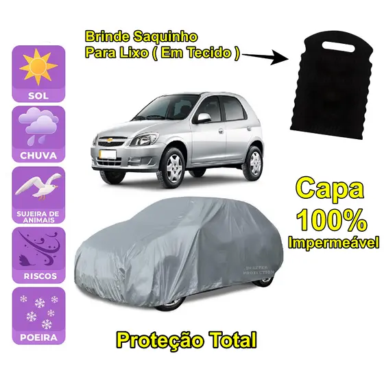 Capa cobrir carro Chevrolet Celta 100% Impermeável Proteção Total Bezzter