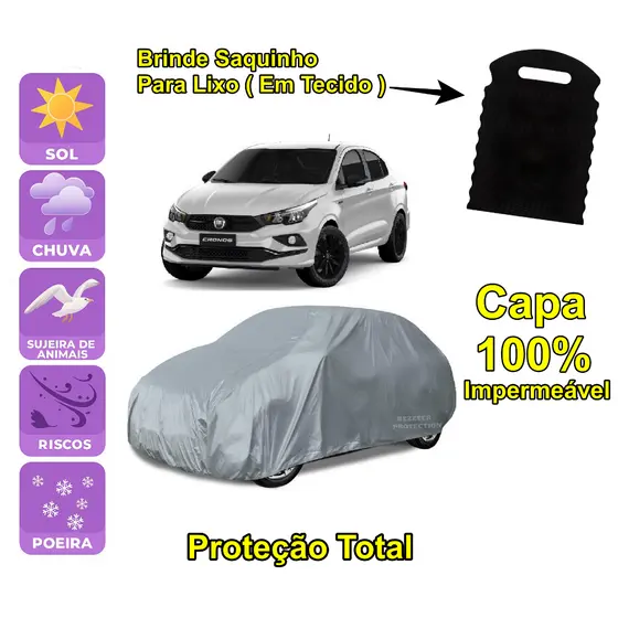 Capa cobrir carro Fiat Cronos 100% Impermeável Proteção Total Bezzter