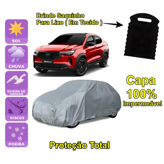 Capa cobrir carro Fiat FastBack 100% Impermeável Proteção Total Bezzter