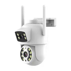 Câmera De Segurança Lente Dupla ICSEE Wi-Fi Sensor Movimento Visão Noturna Giratória - 360°