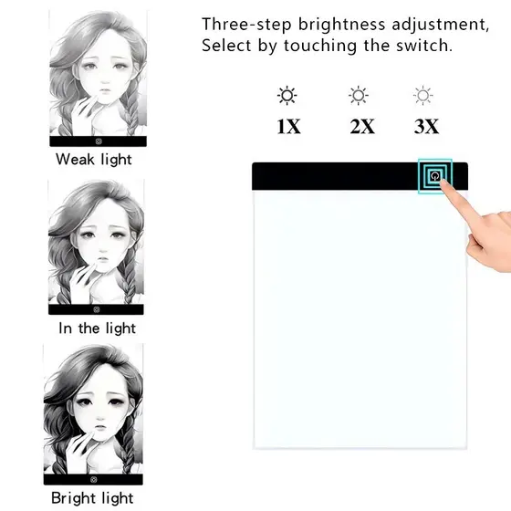 Mesa De Luz Prancheta Led A3 Usb Ilustração Desenho Portatil
