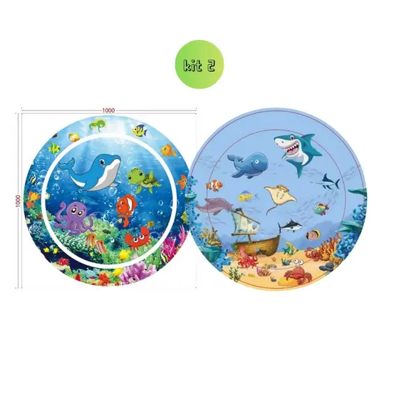Kit 2 Tapete Sensor De Água Para Gatos Crianças Com Peixe De Estimação