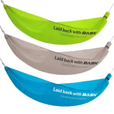 Rede Descanso Bask Nylon Ultraleve Portátil 150kg Camping Acampamento Praia Viagem Jardim Ao Ar Livre
