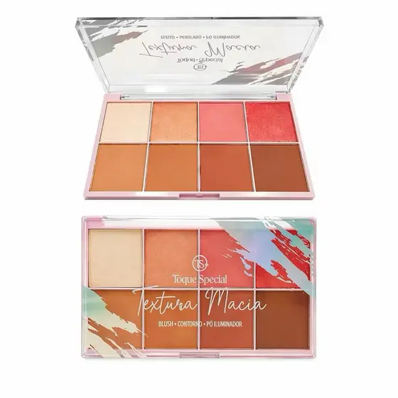 Paleta De Contorno Blush Iluminador Marble