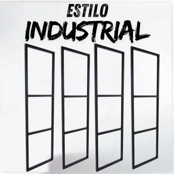 Suporte Prateleira Tripla Estilo Industrial Parede ou Teto Monaco 95x29cm