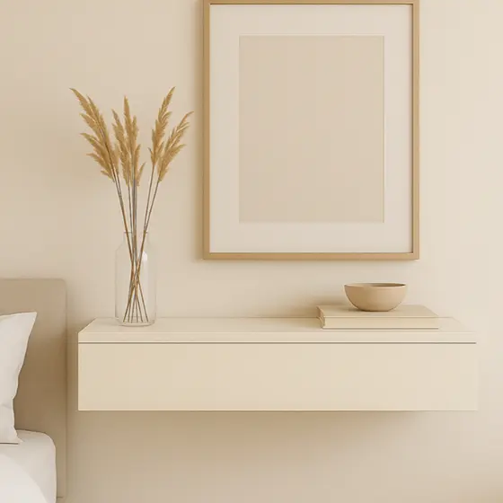 Casa 3B Rack Aparador Elegance Suspenso 80cm Sala Quarto 1 Gaveta Off White