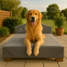 Cama Pet Box para Cachorro e Gato Grande em Suede 1 Metro 100x70
