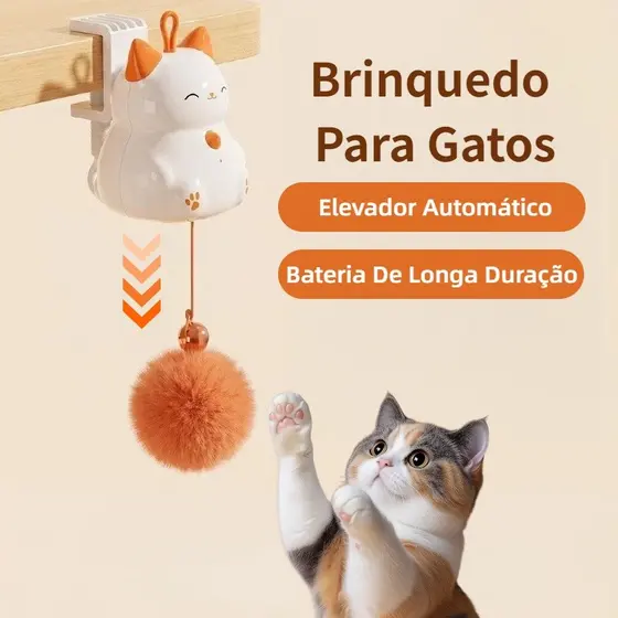 Brinquedo Interativo Inteligente para Gatos e Cães com Elevação Automática, Recarregável USB - Alivia o Tédio