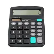Calculadora Mesa Comercial Eletrônica Digital de 12 dígitos,calculadora Grande de preto