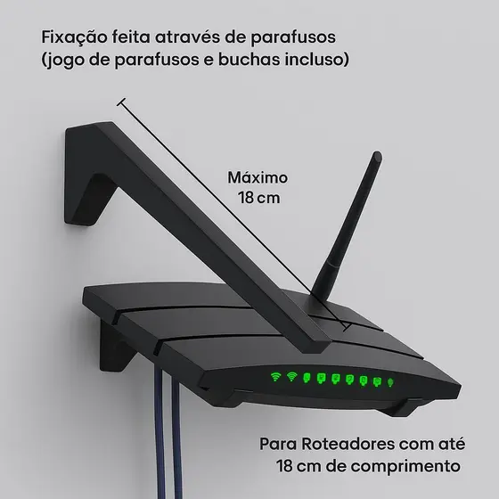 Suporte Roteador Receptor Wi-fi De Parede Universal