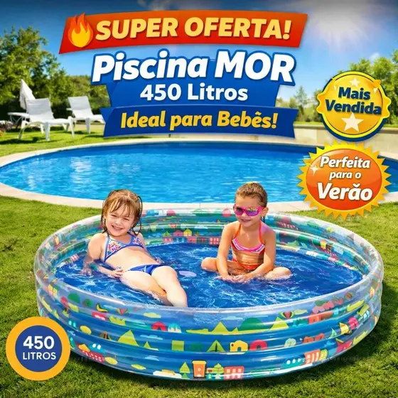Piscina Infantil Mor 450 Litros Estampa Bichinhos Verão Diversão Alta Qualidade