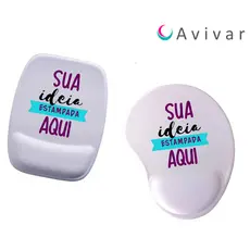 Mouse Pad Ergonomico Retangular Sua Estampa Aqui Personalizado Gota ou Retangular