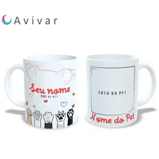 Caneca personalizada Mãe ou pai de pet - Foto do seu pet