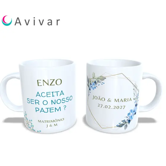 Caneca personalizada pajem e daminha