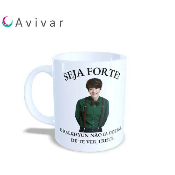 Caneca Baekhyun meme seja forte - Presente - amigo