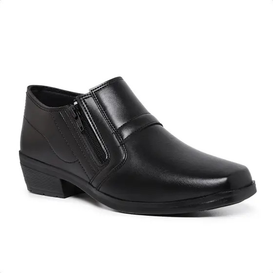 Bota Botinha Social Masculina Com Zíper Elegante