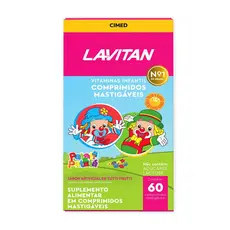 Vitamina Lavitan Kids Imunidade Tutti Frutti Mastigáveis Rosa
