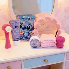 Kit Skincare Faciais Stitch Tiara Escova Limpeza Presente Fennza Menina