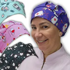 Touca cirurgica gorro feminino de enfermagem hospitalar com elástico