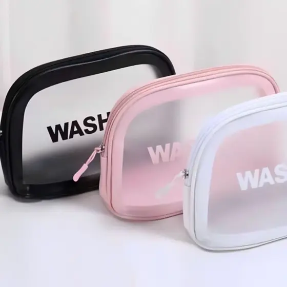 Bolsa Necessarie Transparente WashBag Impermeável ALINA