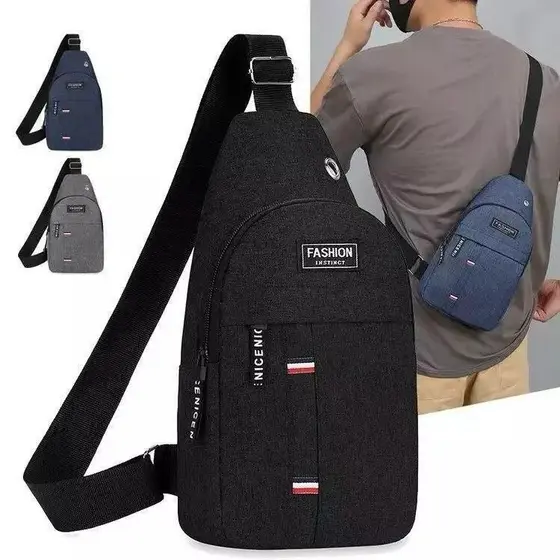 Bolsa Mochila De Peito Tiracolo Pochete Bolsa Impermeável Transversal Masculina