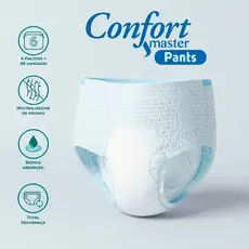 Kit Fralda Geriátrica Descartável Confort Master Pants Calcinha Cueca P/M G/EG Adulto