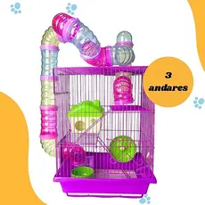 Gaiola Hamster Roedores Completa 3 Andares Savana Pet