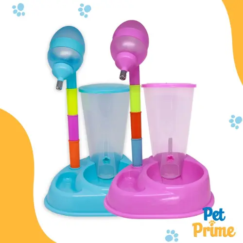 Comedouro e Bebedouro duplo para Cachorro e Gato Bebedouro de Bilha 500 ml Comedouro 2 Lt