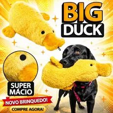 Pato de Pelúcia Interativo Pet Big Duck com Som para Cães Brinquedo