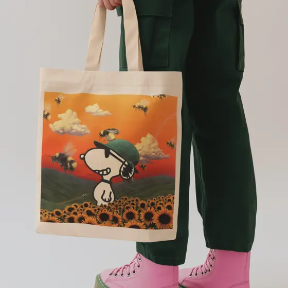 Ecobag Snoopy Tyler, The Creator Flower Boy Sacola Ecológica Casual Em Algodão Cru