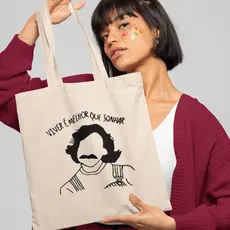 Ecobag Estampada Frase Belchior Sacola Ecológica Casual Em Algodão Cru