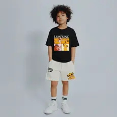 Kit Infantil Rei Leão Camiseta E Bermuda Conjunto Menino Hakuna Matata Blusa 100% Algodão Bermuda Moletom