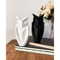 Escultura Coruja Geométrica Arte Única, Estilo Moderno, Design Exclusivo e Sofisticação Minimalista
