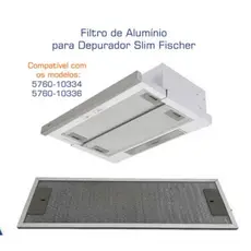 Kit 2 Filtros de Alumínio Para Coifa Fischer Slim 5760 – Laváveis e Resistentes