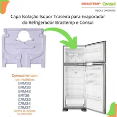 Capa Isolação Traseira Geladeira Brastemp Brm38eb Brm39eb Branco