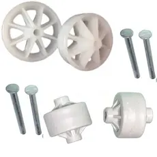 kit 4 rodinhas traseiras e dianteiras com eixo para geladeria Brastemp e Consul Original