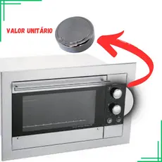 Manipulador Botão Fischer para Forno Elétrico - Material Cromado Original