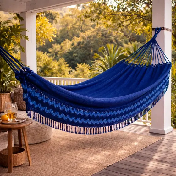 Rede De Dormir Descanso Casal Jeans Life Varias Cores