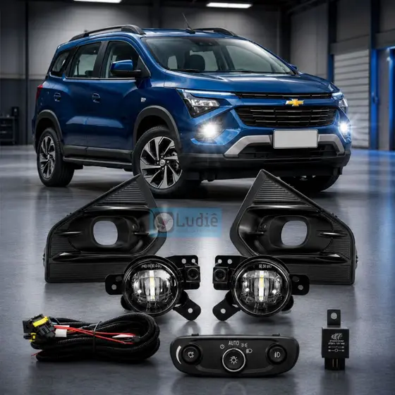 Kit Milha Spin a partir 2024 Botão Original Led Embutido Neblina Serra Serração Farol Farolete Baixo Alto Noite Estradae