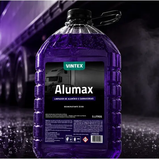 Desincrustante Ácido Prof. Alumax Vintex Limpeza Pesada 5L caminhão lataria ácido sujeira pesada lavagem chassi motor la