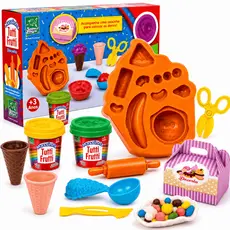 Massinha Modelar Infantil Doceria Sorveteria Cheiro Tutti Frutti Potes Forminha Cortador De Massa Brinquedo SuperToys
