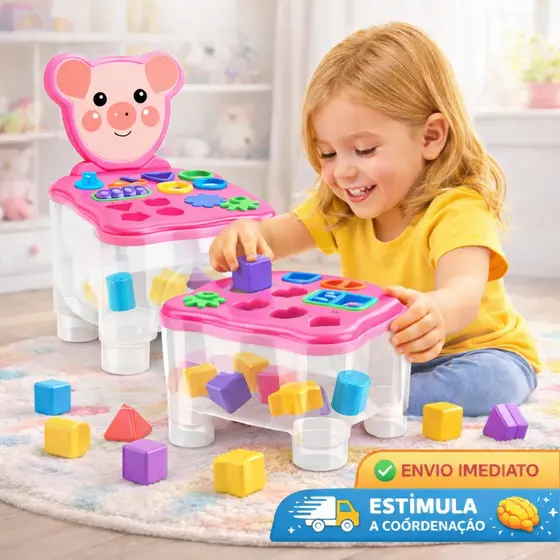 Cadeirinha Assento Infantil Mesinha Didática Mesa Atividades Brinquedo Menina Menino Banquinho Resistente Para Criança