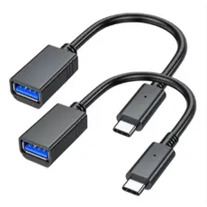 2 Unidades Cabo  Adaptador Otg Pendrive 3.0 OTG USB Pra Tipo C