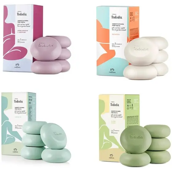 Sabonete Natura Todo Dia Puro Vegetal cx 5un de 90g