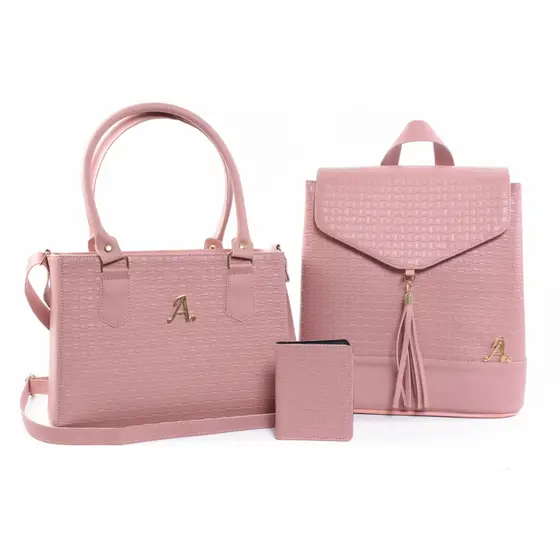 Kit de 3 Bolsas Feminina Versátil e Delicada Ali Freitas