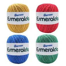 Fio Esmeralda Supremo 460m Fio 2 Algodão Crochê Tricô Macramê Decoração (Mesma Espessura Anne)