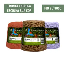 Barbante Amazônia 400g Fio 4/8 TEX 1181 Algodão Crochê Tapetes